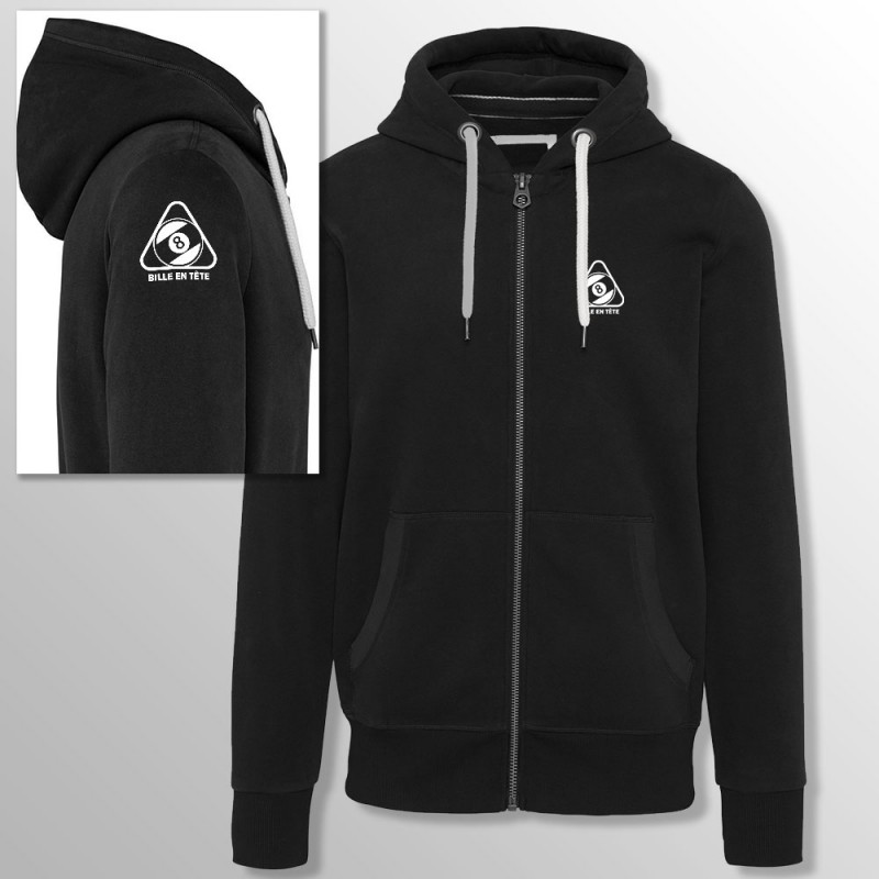 Vintage Zip Hoodie – Black