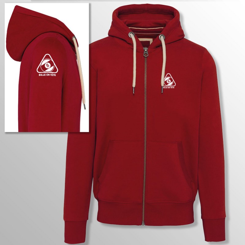 Vintage Zip Hoodie – Red