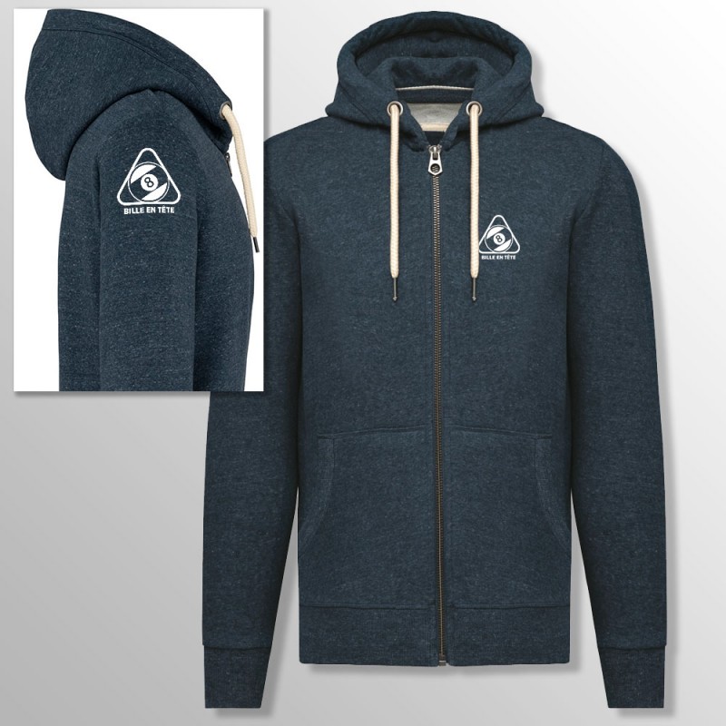 Vintage Zip Hoodie – Blue