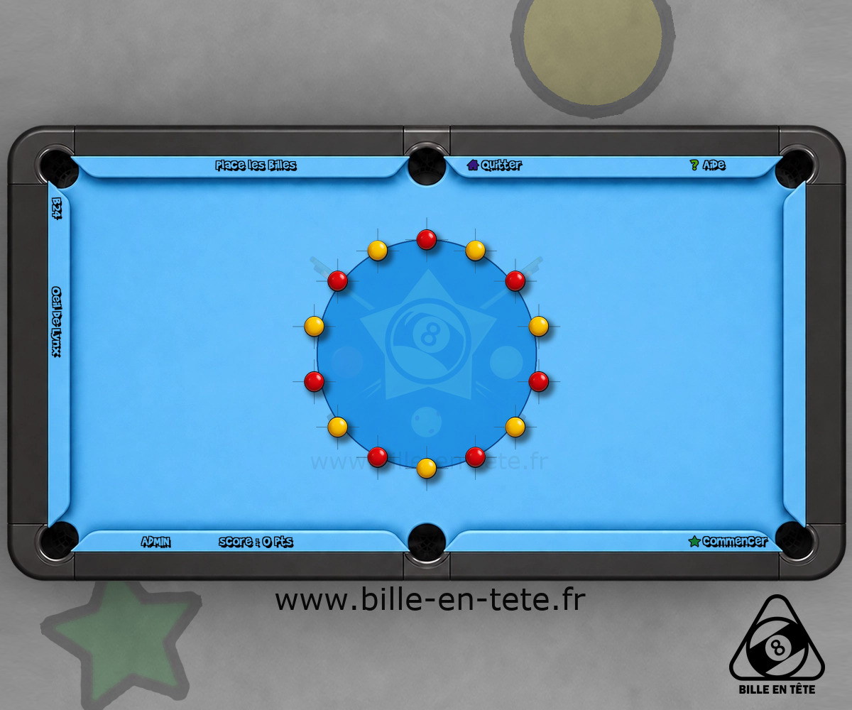 Balls arranged in a circle for a placement drill
