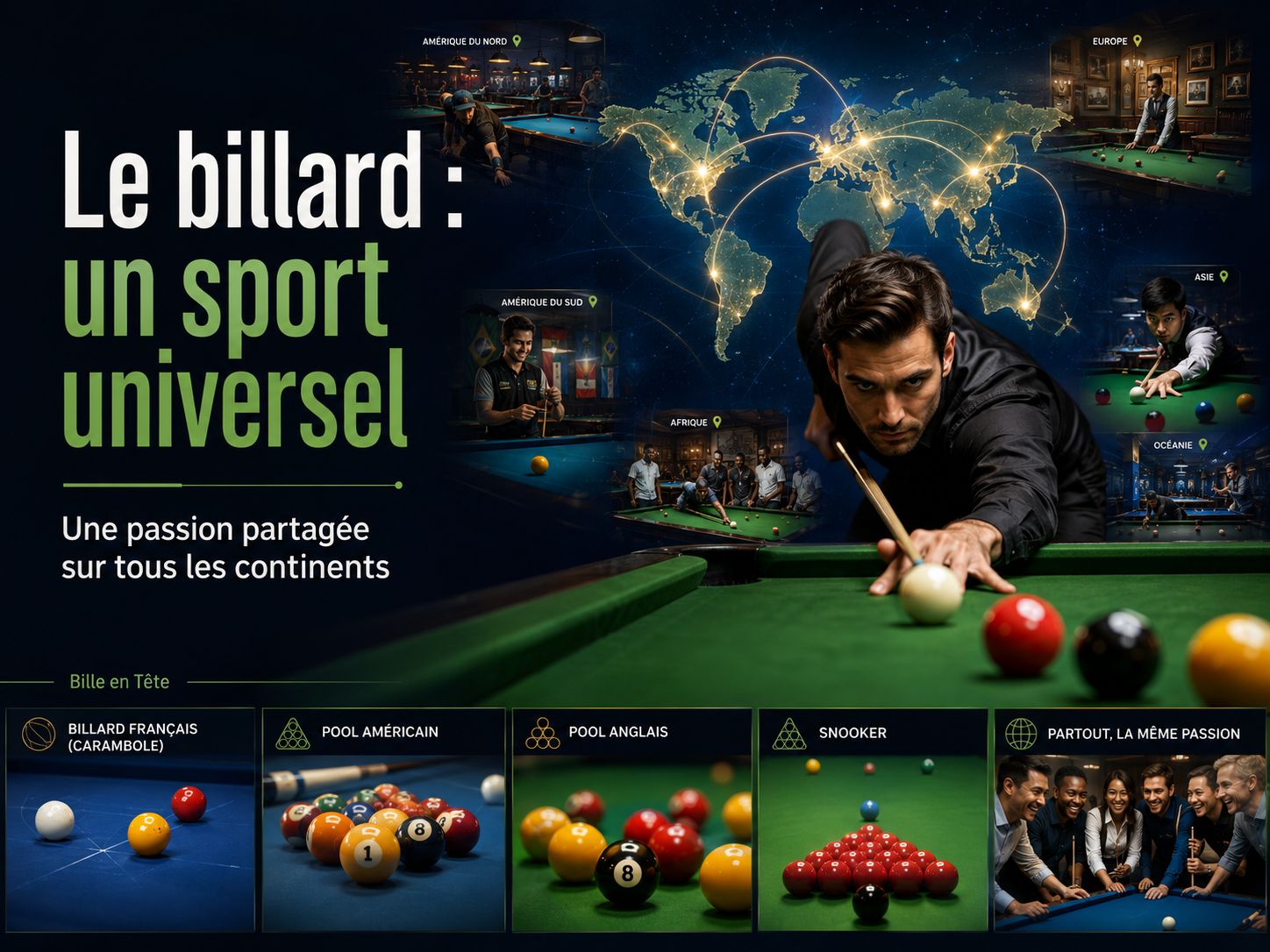 Le billard, un sport universel - Bille en Tête